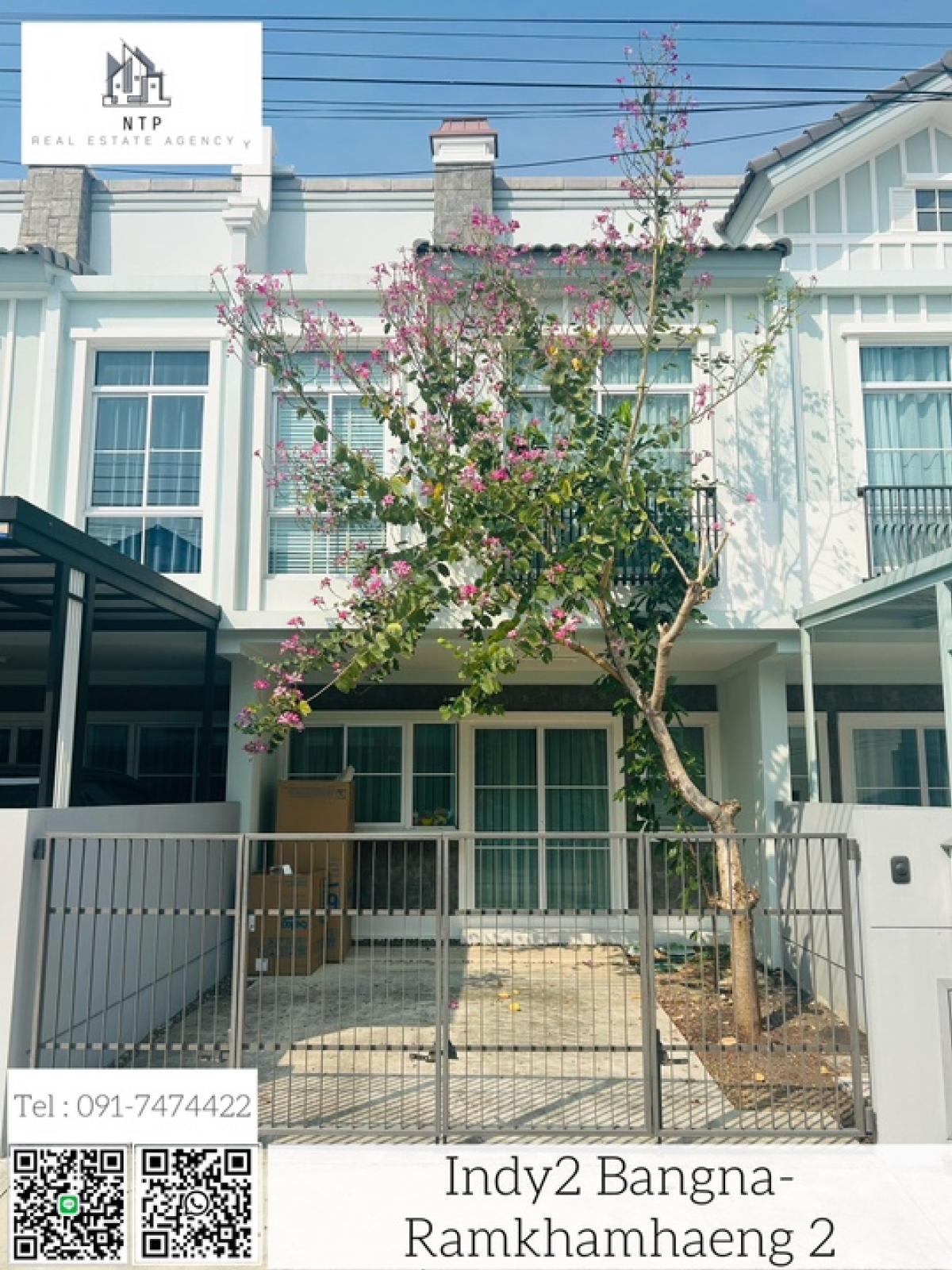 For RentHouseBangna, Bearing, Lasalle : 🔥🏡 Townhome for rent, PET Friendly 🐶🐈📍 Indy 2 Bangna-Ramkhamhaeng 2 beautiful house, good prices, good location and the quality house project of Land and House.