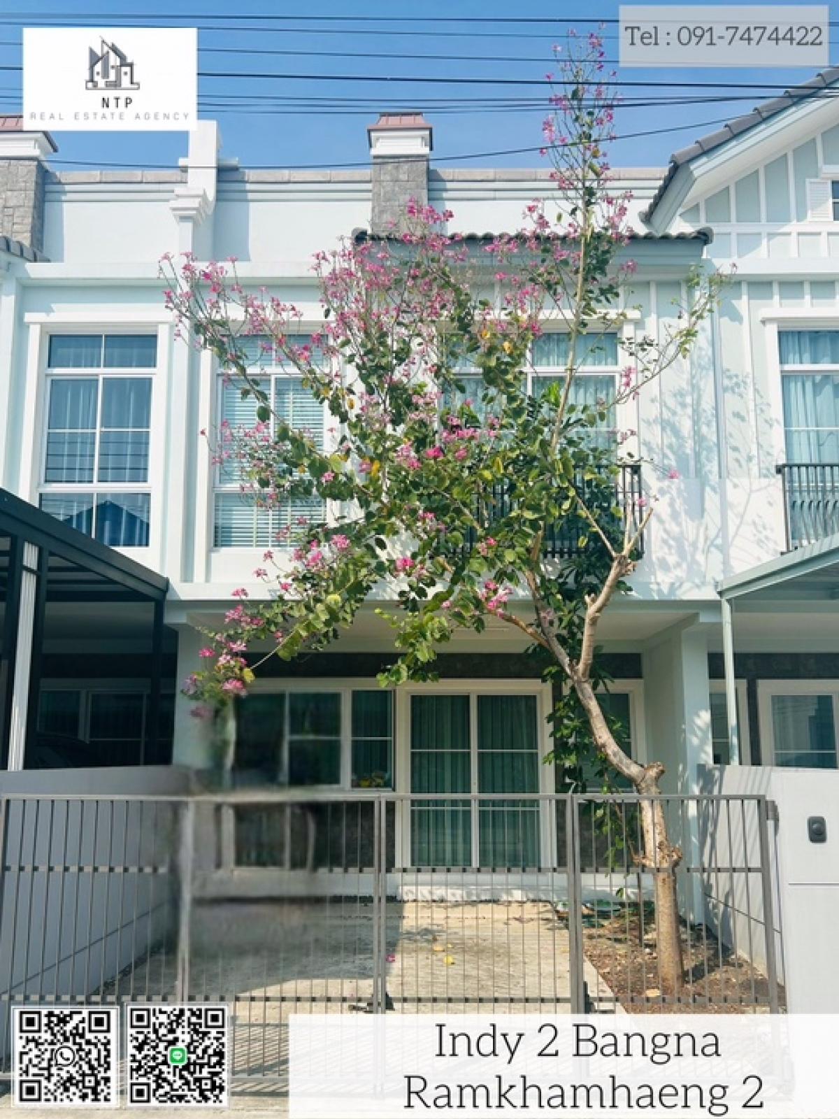 For RentHouseBangna, Bearing, Lasalle : 🔥🏡 Townhome for rent, PET Friendly 🐶🐈📍 Indy 2 Bangna-Ramkhamhaeng 2 beautiful house, good prices, good location and the quality house project of Land and House.