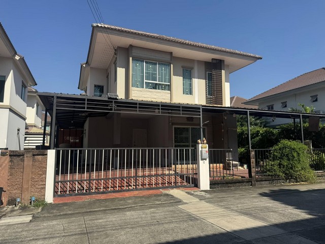 For RentHouseMin Buri, Romklao : RH1244 2 -story house for rent, Ramkhamhaeng 118, The Plant Simpls Village, 3 bedrooms, 3 bathrooms, 3 TVs, 2 washing machines Water heater and sofa