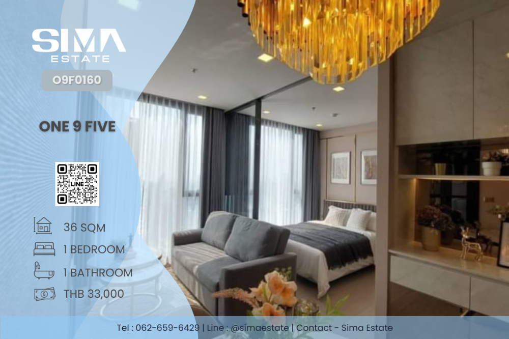 For RentCondoRama9, Petchburi, RCA : Rent ☁️one 9 five☁️ Beautiful room, well decorated Free ready to move in ☀️