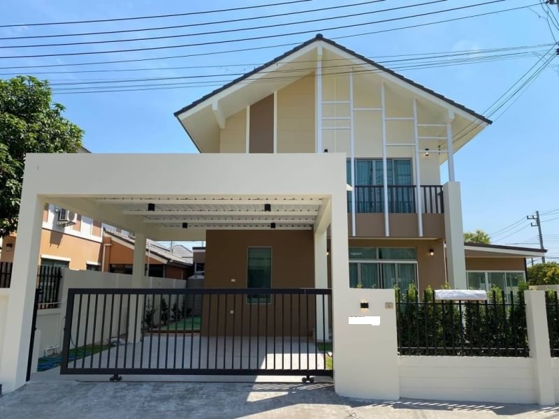 For SaleHouseSriracha Laem Chabang Ban Bueng : Beautiful house for sale, newly renovated, corner location, panoramic view of Khao Nam Sap - Sriracha