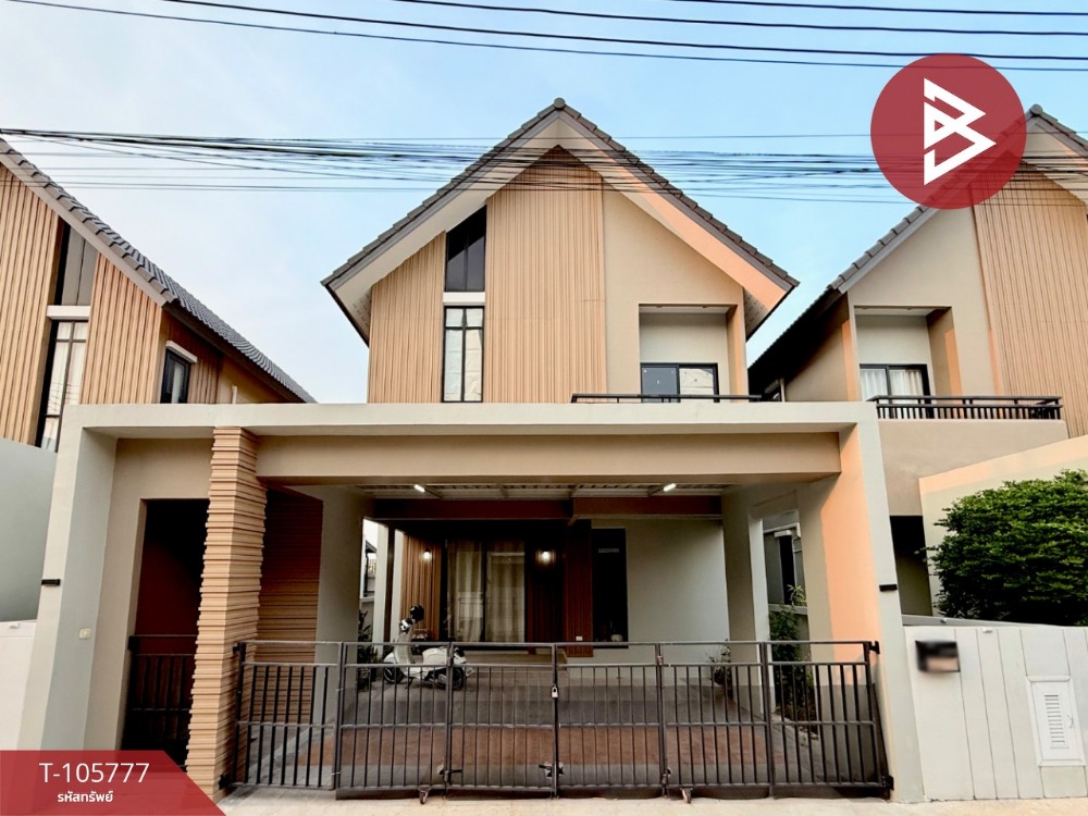 For SaleHousePattaya, Bangsaen, Chonburi : Twin house for sale in the Golden Village, Golden Prive Bang Saen-Nongmon