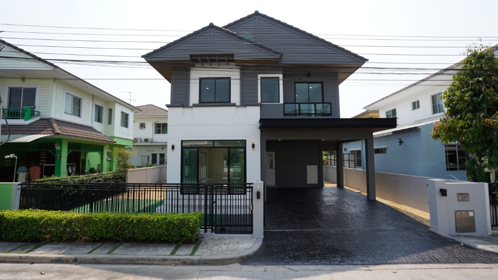 For SaleHouseRama5, Ratchapruek, Bangkruai : Manthana Pinklao Rama 5 Project, second hand, new renovated house