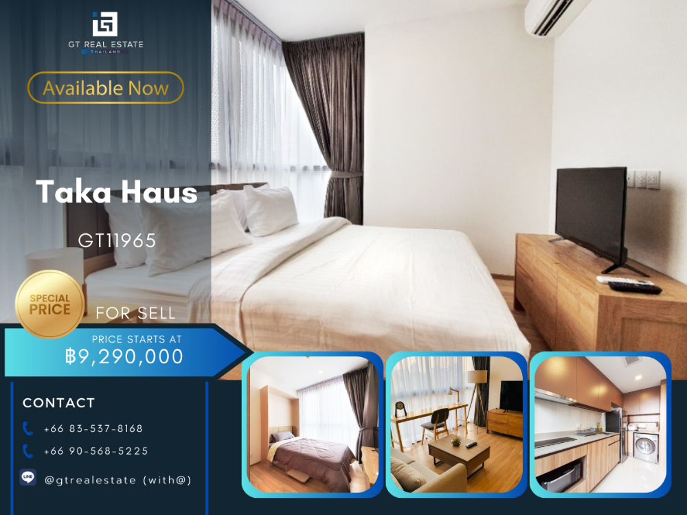 For SaleCondoSukhumvit, Asoke, Thonglor : Taka haus condo, beautiful room, full furniture, express selling !!!!