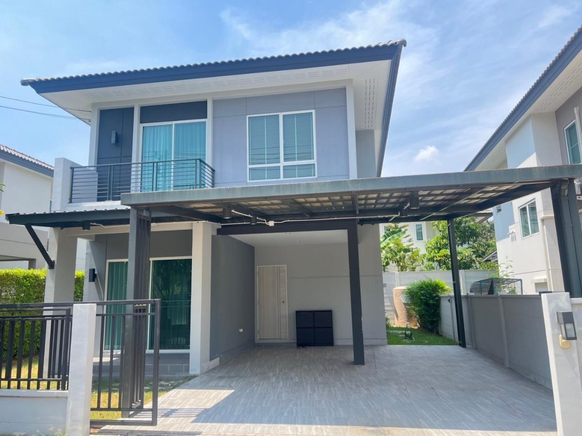 For RentHousePathum Thani,Rangsit, Thammasat : Single house for rent is very new. With full furniture and electrical appliances Rangsit Khlong Si Village, Senta Rangsit, AP Thailand project near Motorway Next to Rangsit Nakhon Nayok Road