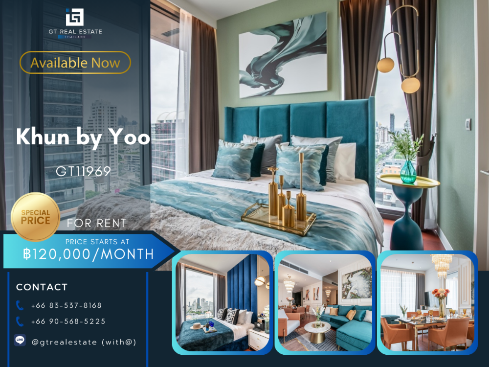 For RentCondoSukhumvit, Asoke, Thonglor : Condo Khun By Yoo, beautiful room, complete furniture Ready to rent