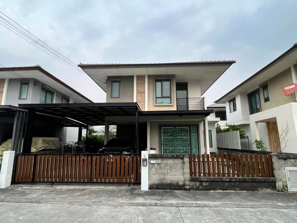 For SaleHouseChaengwatana, Muangthong : The owner sells himself. The 2 -story house in front of the house does not collide with anyone. Golden Avenue Project Chaengwattana-Tiwanon