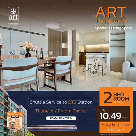 For SaleCondoSukhumvit, Asoke, Thonglor : Condo for sale, 6th floor, good location with beautiful decorative furniture in Thonglor-Sukhumvit Near Camillian Hospital, only 600 meters