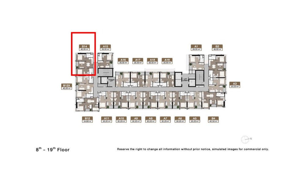 Sale DownCondoRama9, Petchburi, RCA : 🔥🔥 Sell down down FQ Nue District R9 2 BR. Beautiful plan, very good price corner room 🔥🔥