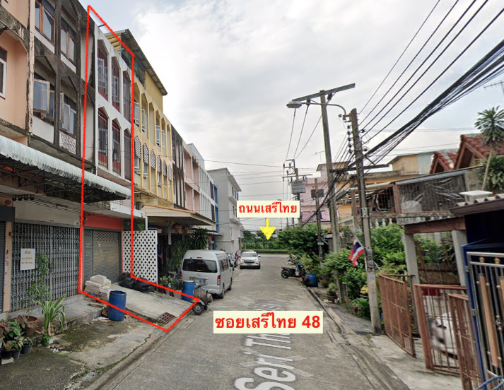 For RentShop HouseSeri Thai, Ramkhamhaeng Nida : Rental of the Seri Thai commercial building 48 /3 floors, half, 3 bedrooms, 3 water [RAR2502-1881]