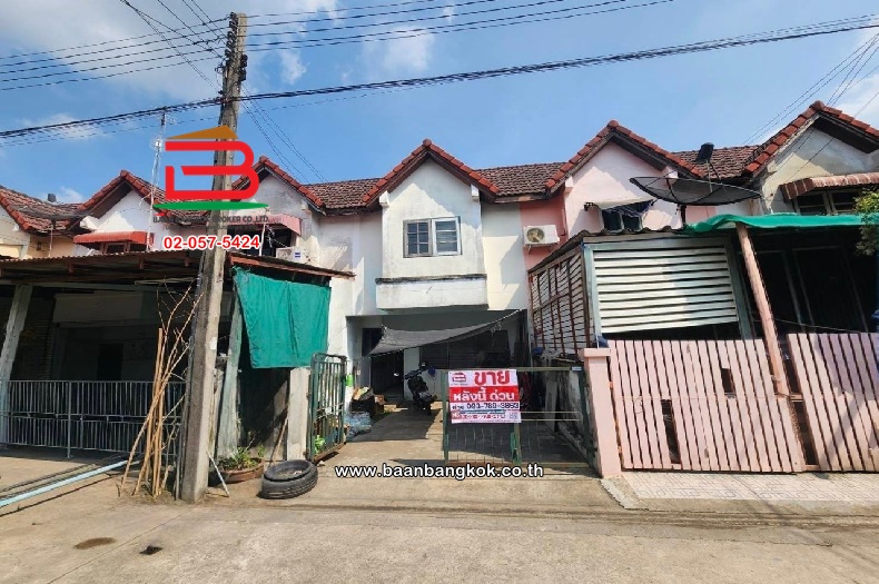 For SaleTownhousePathum Thani,Rangsit, Thammasat : Townhouse, Kasein Kaset Village, area of ​​20 sq.w., Lam Luk Ka Road, Bueng Thong Lang, Pathum Thani