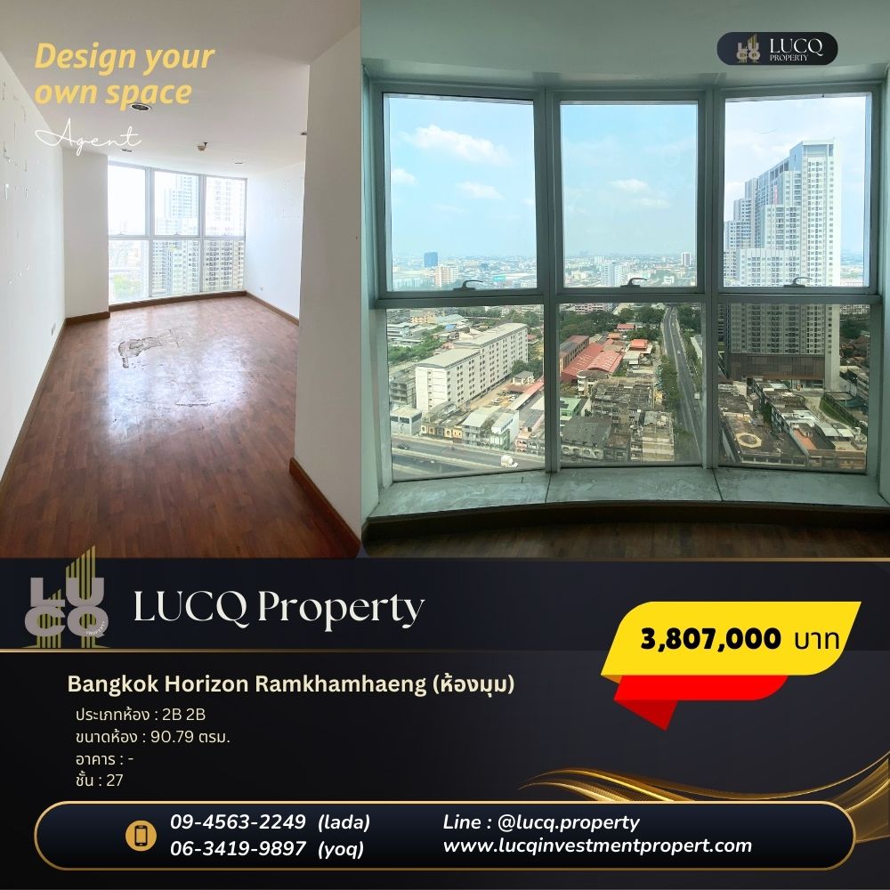 For SaleCondoSeri Thai, Ramkhamhaeng Nida : Bangkok Horizon Ramkhamhaeng is suitable for investment.