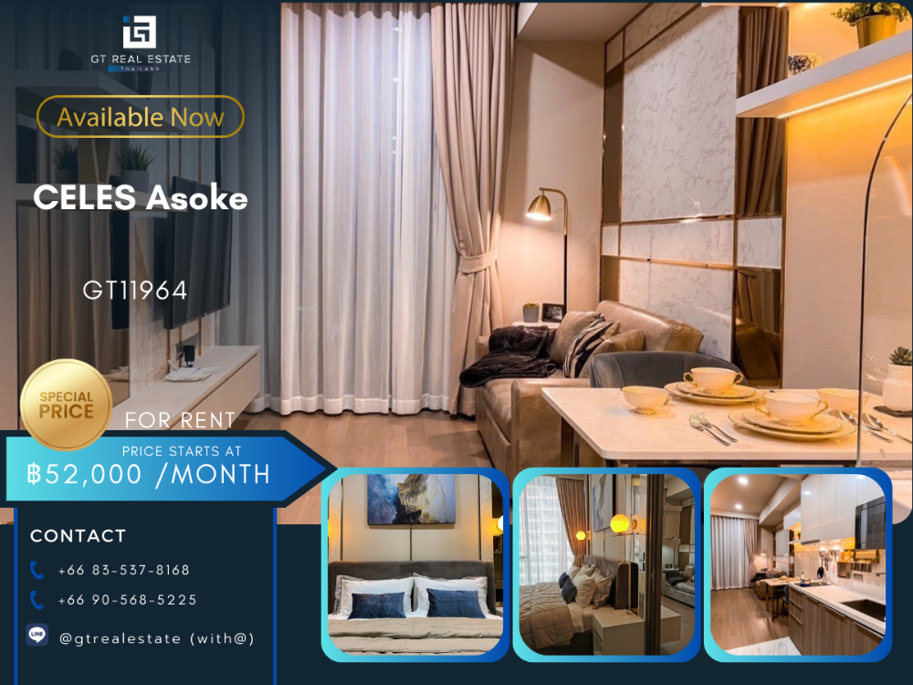 For RentCondoSukhumvit, Asoke, Thonglor : ✨celes Asoke, Beautiful Room Available for Rent ✨