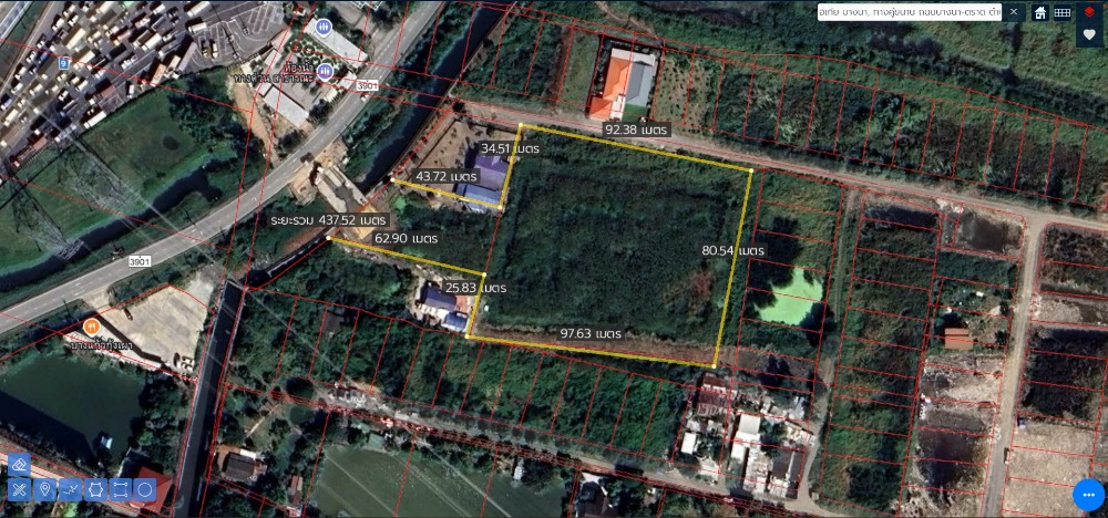 For SaleLandSamut Prakan,Samrong : Cheap orange land for building a hotel Bangna Trat Road, parallel (area of ​​6-1-83.8 rai, sell 140,000 baht, totaling 361 million), Bang Phli District, Samut Prakan Province