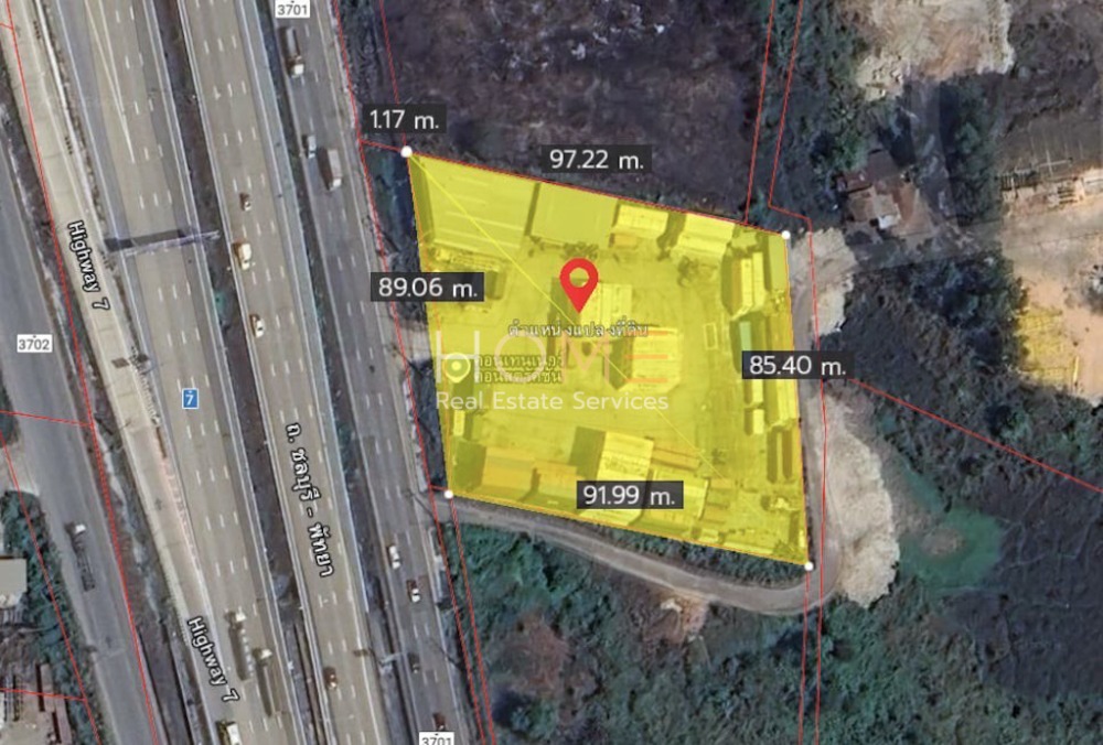 For SaleLandSriracha Laem Chabang Ban Bueng : Sriracha Motorway Land, Powder / (Selling), Land Next to the Motorway Sri Racha Purple Zone / (Sale) Newc467