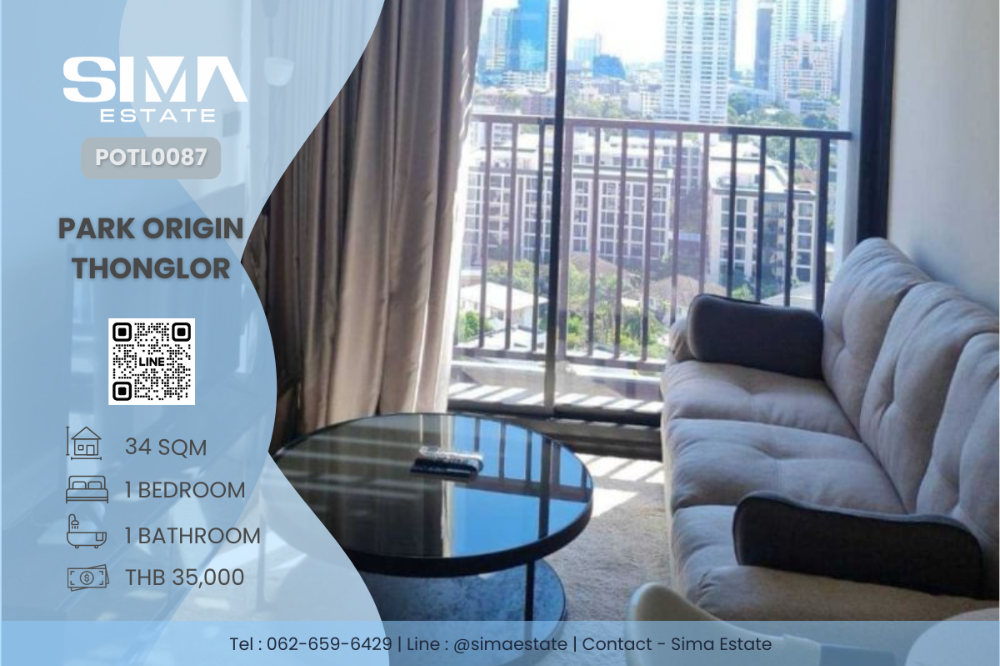 For RentCondoSukhumvit, Asoke, Thonglor : For rent ☁️Park Origin Thonglor☁️ The room is ready to be in the bathtub, luxury condo in the heart of Thonglor ☀️