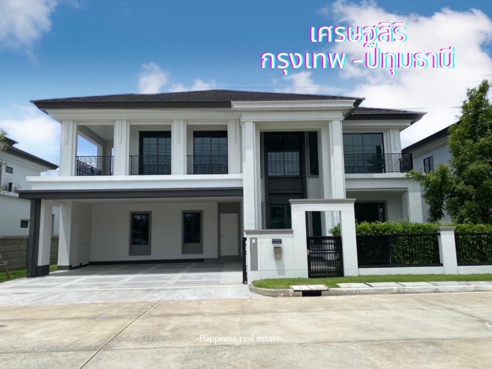 For RentHousePathum Thani,Rangsit, Thammasat : Rent a detached house, golf course view Next to the central garden Setthasiri Krungthep-Pathum