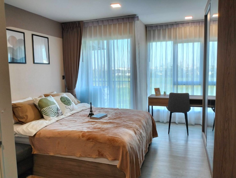 For RentCondoPathum Thani,Rangsit, Thammasat : Rental of Kave Town Island 1 BED Special size 22.60 sqm. Building G Floor 5 Festival with a strong view.