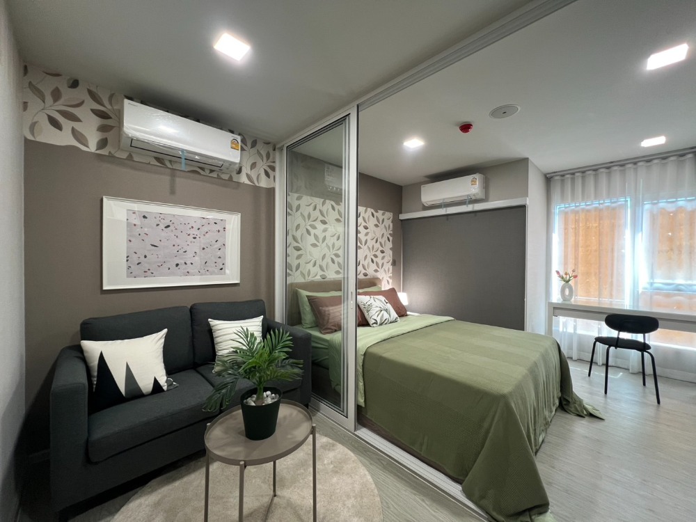 For RentCondoPathum Thani,Rangsit, Thammasat : Rental of Kave Town Island 1 Bedroom Size 24.60 sqm. Building G floor, 3rd floor, complete with the view inside the student price.