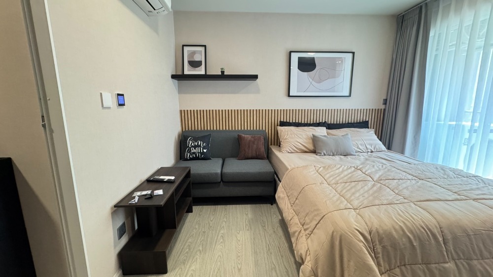 For RentCondoPathum Thani,Rangsit, Thammasat : Rental of KAVE TOWN ISLAND 1 BED Special size 22.60 sqm. Building C, 4th floor, complete with a new room.