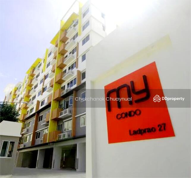 ให้เช่าคอนโดลาดพร้าว เซ็นทรัลลาดพร้าว : ให้เช่าคอนโด My Condo ลาดพร้าว27 ห้องมุม 35ตรม.ชั้น3 1ห้องนอน1รับแขก ตึกB 9k