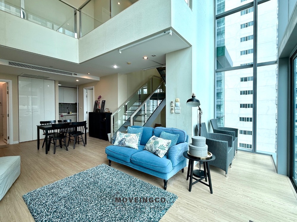 ให้เช่าคอนโดสุขุมวิท อโศก ทองหล่อ : For Rent! 2 Beds condo Spacious duplex, high floor, near BTS