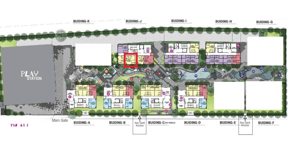 ขายดาวน์คอนโดรามคำแหง หัวหมาก : Kave Playground บดินทรเดชา 1-bed หน้ากว้าง วิวสระ ตึก J ใกล้อาคารส่วนกลาง ชั้นสวย ตำแหน่งสวย