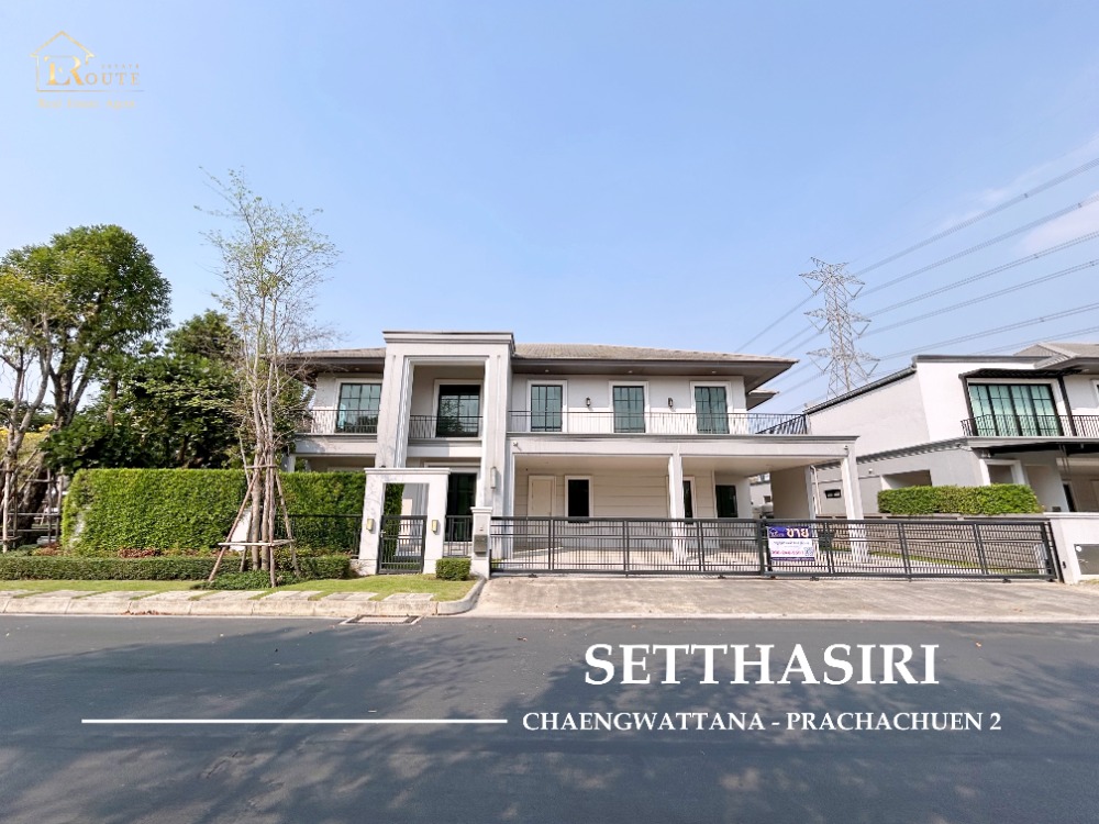 For SaleHouseChaengwatana, Muangthong : Luxurious single house for sale, Setthasiri Chaengwattana - Prachachuen 2, the new house has never lived in the area of ​​123.5 sq.w., behind the side of the Maine road near Sri Saman Expressway. Near Muang Thong Thani