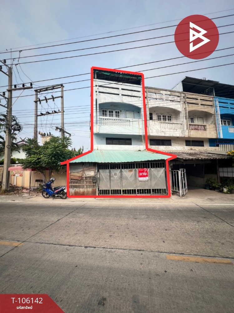 For SaleShophouseMahachai Samut Sakhon : 2.5 -story commercial building for sale, area 17.3 square wah, Tha Sai Samut Sakhon