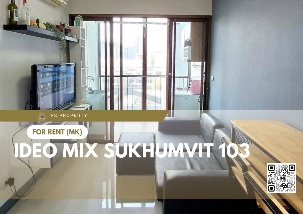 For RentCondoOnnut, Udomsuk : For rent ✨ IDEO Mix Sukhumvit 103 ✨ complete furniture and electrical appliances, near BTS Udomsuk.