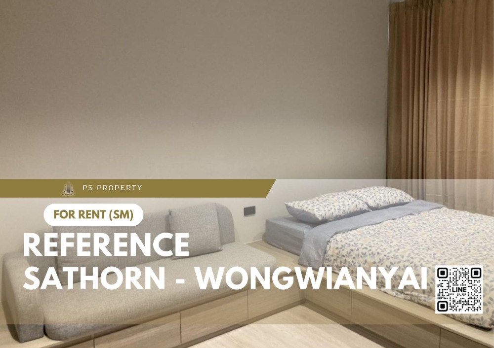 For RentCondoWongwianyai, Charoennakor : For rent 🔥 Reference Sathorn - Wongwianyai 🔥 near BTS Wongwian Yai, complete with furniture and electrical appliances.