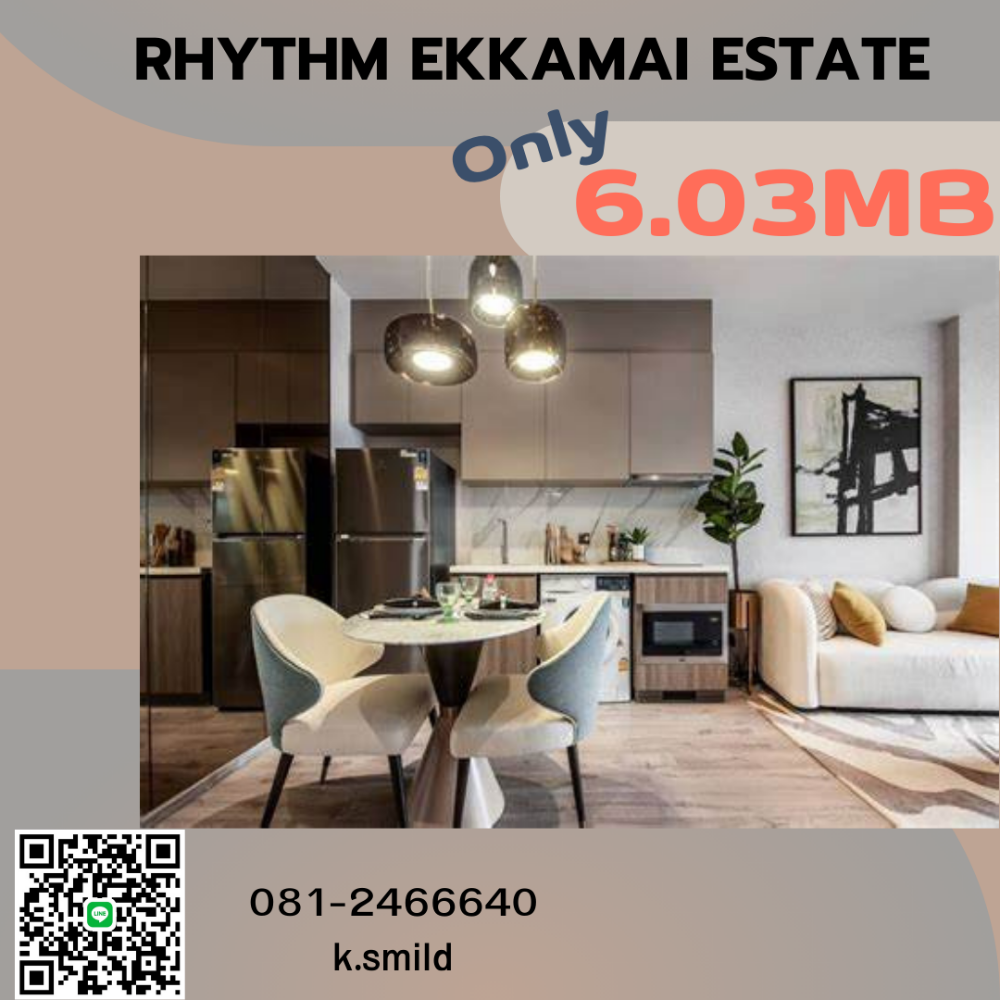 For SaleCondoSukhumvit, Asoke, Thonglor : 🔥 Luxury condo in the heart of Ekkamai Rhythm Ekkamai Estate 🔥 082-9365298