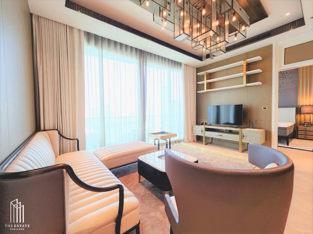 ให้เช่าคอนโดวงเวียนใหญ่ เจริญนคร : For rent The Residences at Mandarin Oriental ห้องตกแต่งอย่างสวยงาม 128.05 sq.m. 2 bedroom @200,000 Baht