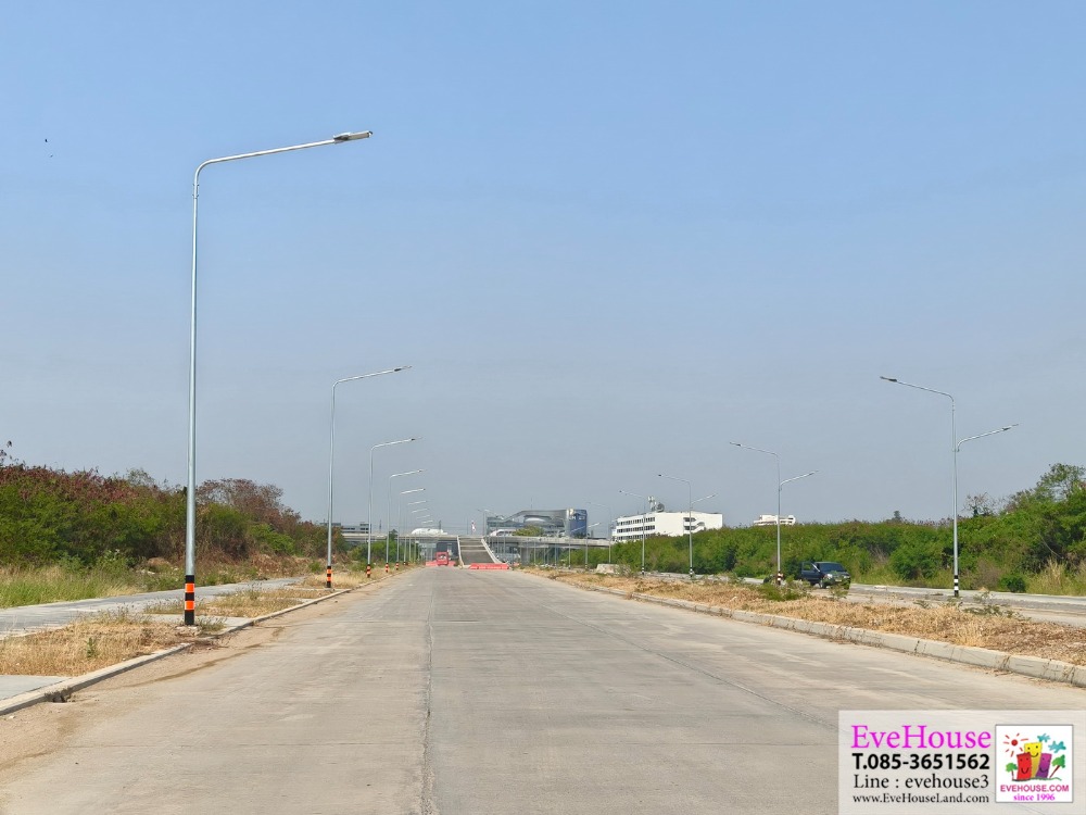 For SaleLandVipawadee, Don Mueang, Lak Si : Land for sale near Don Mueang Airport, 6-lane road, 14.5 rai, 85k./wa