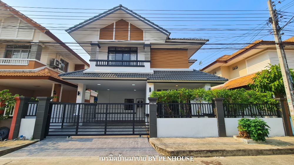 For SaleHouseMin Buri, Romklao : House for sale, new vision, near the train, 24 -hour security, 3 bedrooms, 3 bathrooms, Phanani Garden Home 8 New vision, 12 Min Buri, Suwinthawong Renovate, ready