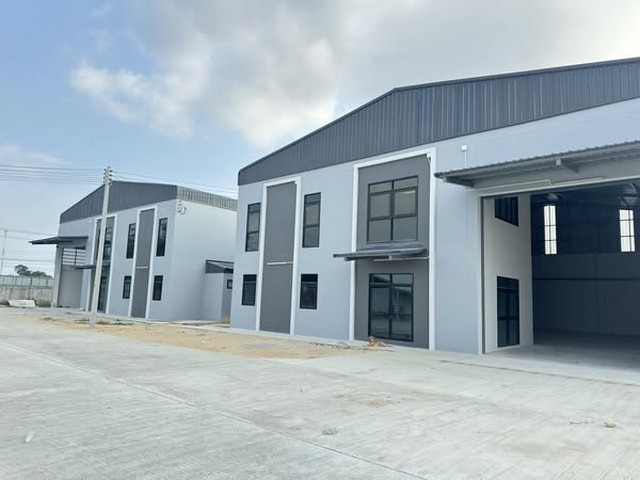 For RentFactoryRayong : RK614 for rent Mini Factory, newly built 430 square meters, two -story office. Purple area Near Map Ta Phut Rayong