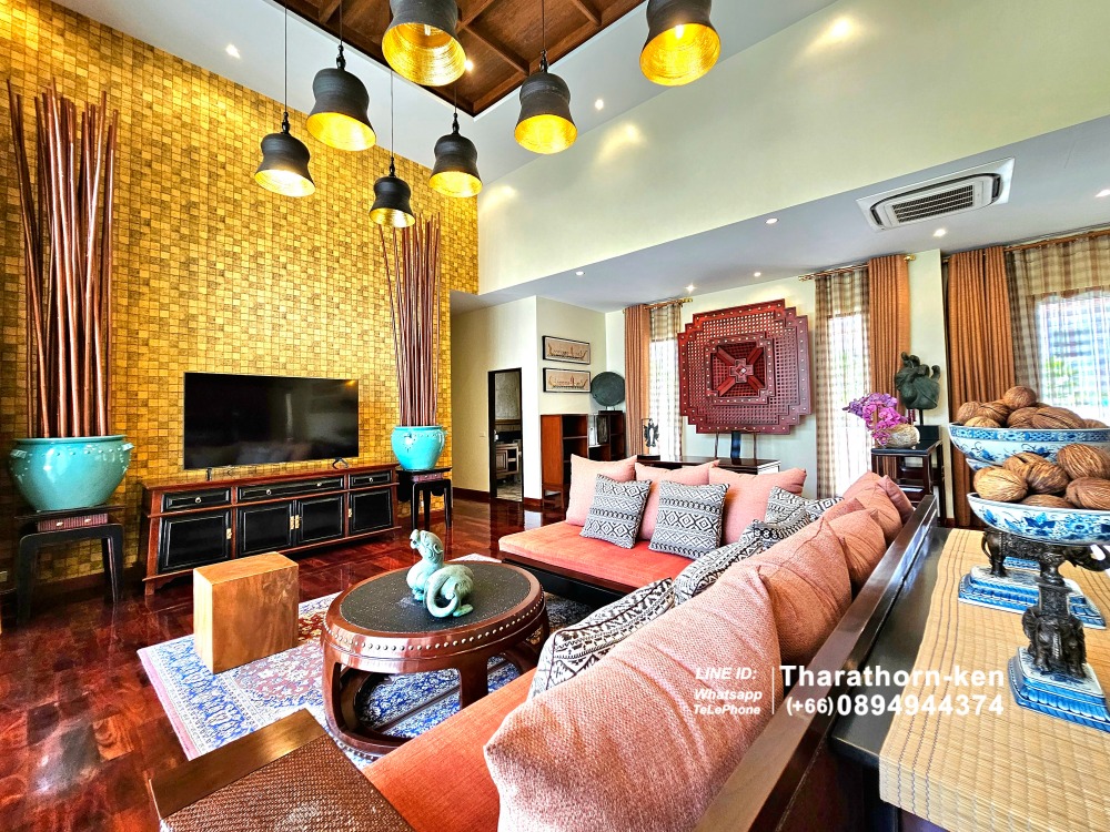 For SaleHousePattaya, Bangsaen, Chonburi : House near the sea, Luxury thai-bali style, Pattaya