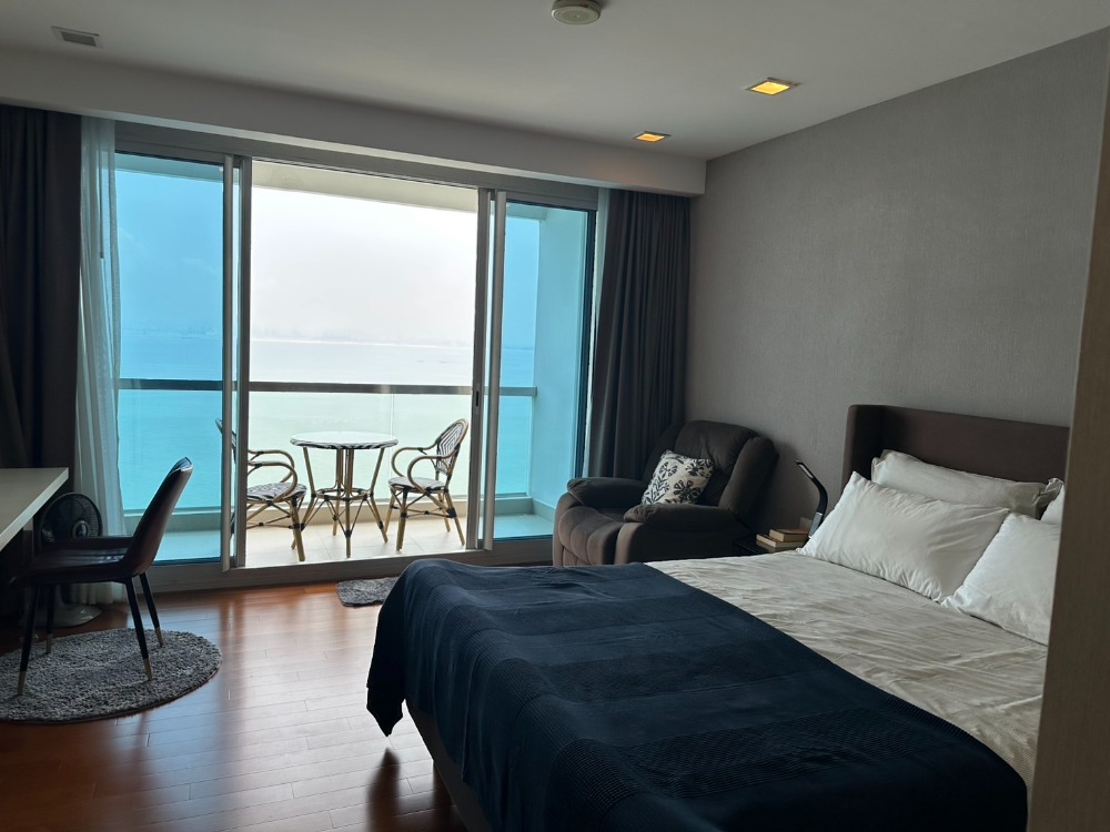 ให้เช่าคอนโดพัทยา บางแสน ชลบุรี สัตหีบ : for rent condo the Palm wongamat beach front Pattaya studio hight floor (S03-1985)