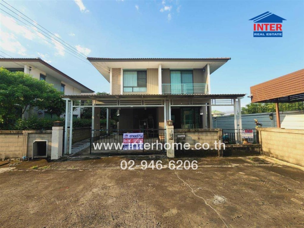 For SaleHouseLadkrabang, Suwannaphum Airport : 2 storey detached house, 53.5 sq.w. Village, Golden Village Bang Na-Kingkaew Soi Kingkaew 6 On Nut Road, Bang Na-Trat Road, Bang Phli, Samut Prakan