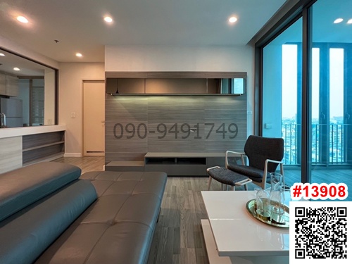 For RentCondoWongwianyai, Charoennakor : Condo for rent, The Room BTS Wongwianyai, 2 bedrooms, ready to move in.