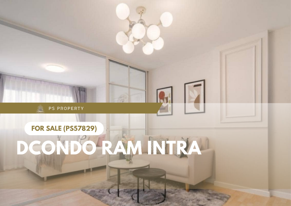 For SaleCondoNawamin, Ramindra : Urgent sale ✨ dcondo Ram Intra ✨ Balcony facing east, near the Pink Line (PS57829)