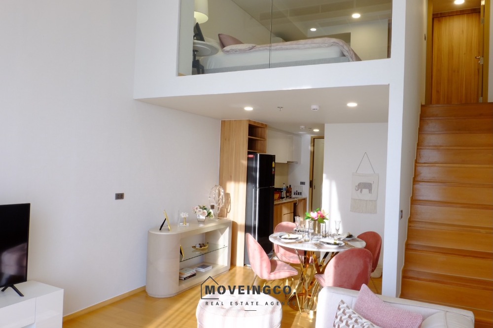 For RentCondoSukhumvit, Asoke, Thonglor : Duplex 1-Bedroom Fully Furnished near Emquatier & Asoke