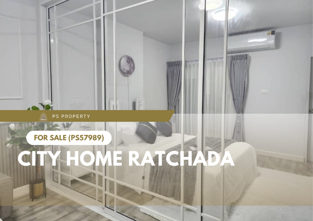 For SaleCondoRatchadapisek, Huaikwang, Suttisan : Urgent sale ✨ City Home Ratchada ✨ Beautiful room, fully decorated, convenient travel, near Bang O BTS station (PS57989)