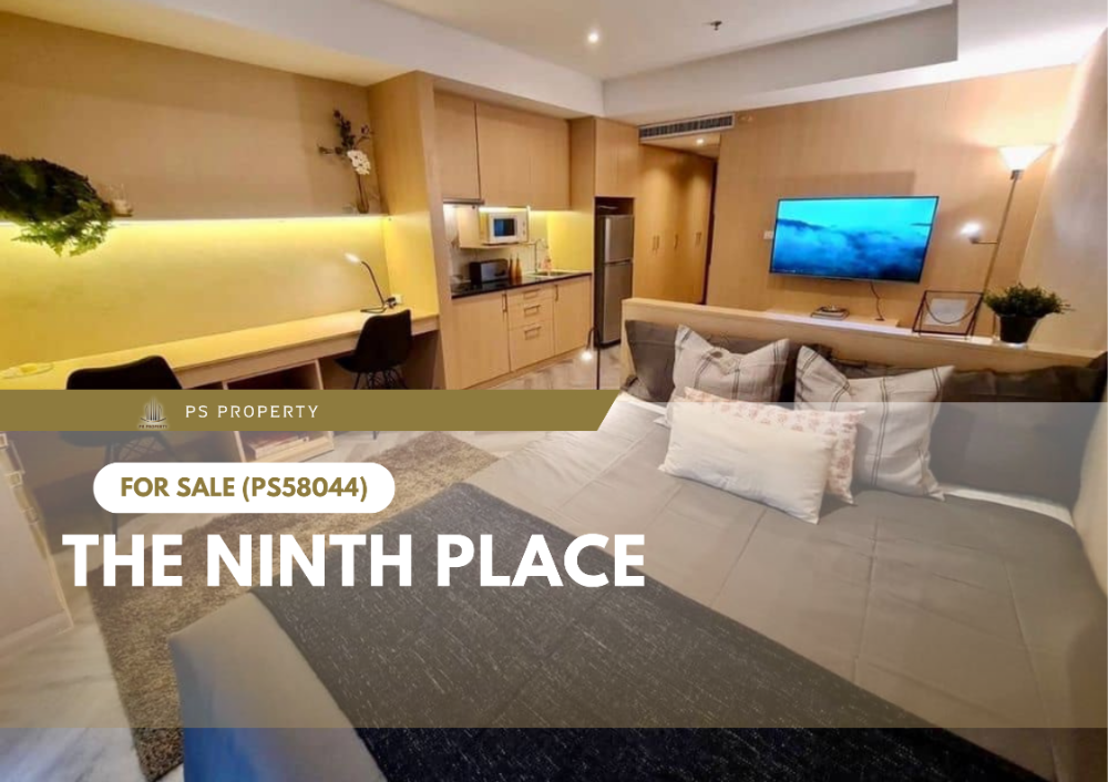 For SaleCondoLadkrabang, Suwannaphum Airport : Urgent sale 🔥 The Ninth Place 🔥 Fully decorated, ready to move in. Next to the main Srinakarin Road, opposite Paradise Park (PS58044)