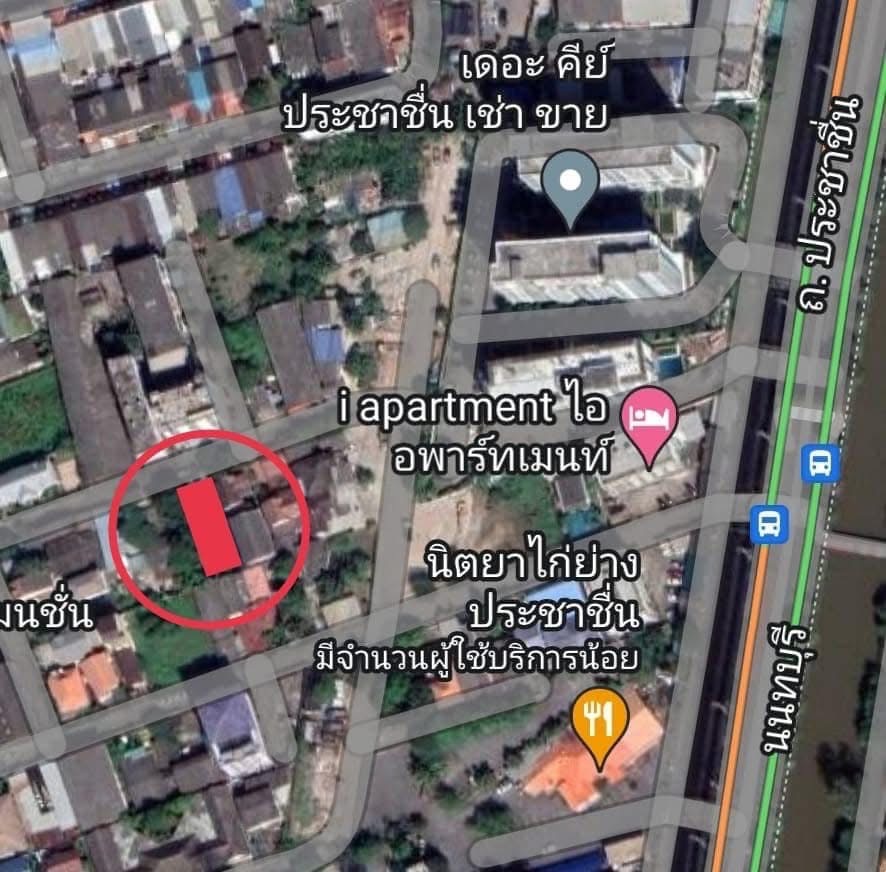 For SaleLandBang Sue, Wong Sawang, Tao Pun : Land for sale, Soi Prachachuen, Nonthaburi 5, 100 square meters, price 50,000 baht