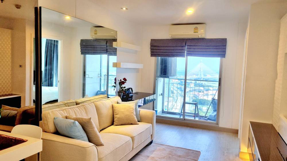 For SaleCondoRama3 (Riverside),Satupadit : Condo for sale, 36th floor, with beautiful decorative furniture in Rama 3-Sathu Pradit near Home Pro Rama 3, only 1.5 km.