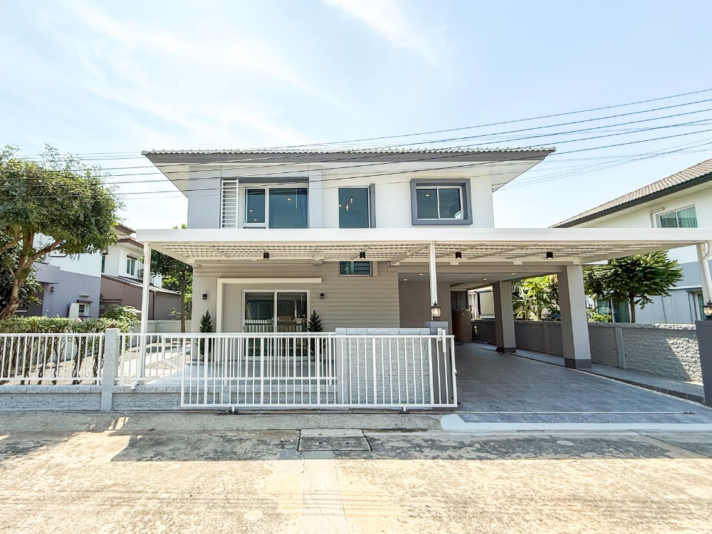 For SaleHouseRama5, Ratchapruek, Bangkruai : House for sale in Casa Presto Ratchaphruek - Chaeng Watthanarin Renovation, new 4 parking, complete with