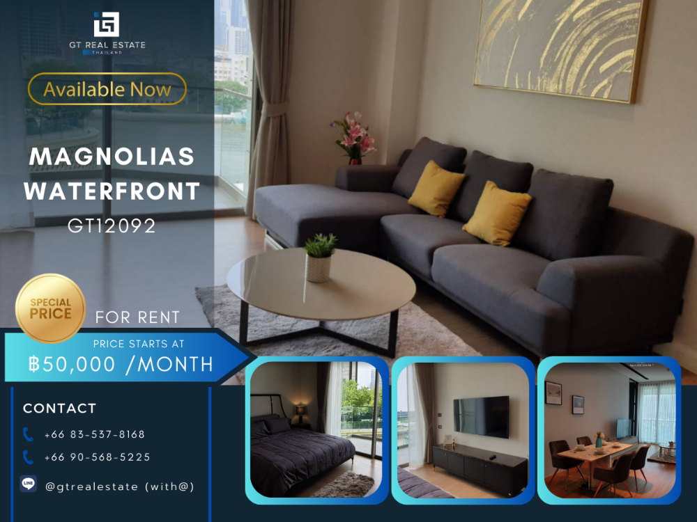 For RentCondoWongwianyai, Charoennakor : Magnolias Waterfront Luxury Condo, Chao Phraya River View Ready