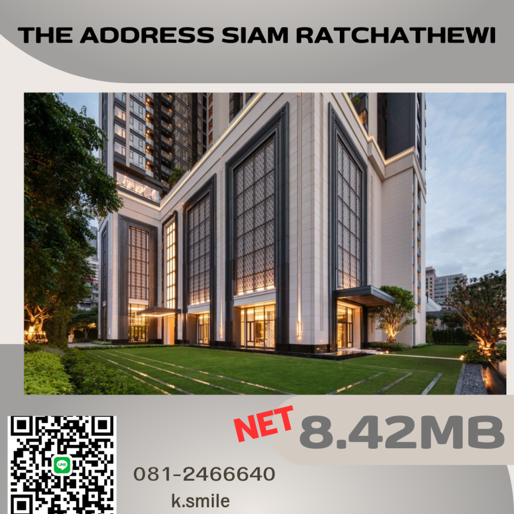 For SaleCondoRatchathewi,Phayathai : The Address Siam Ratchathewi Luxury Condo Near BTS Ratchathewi 🏡✨