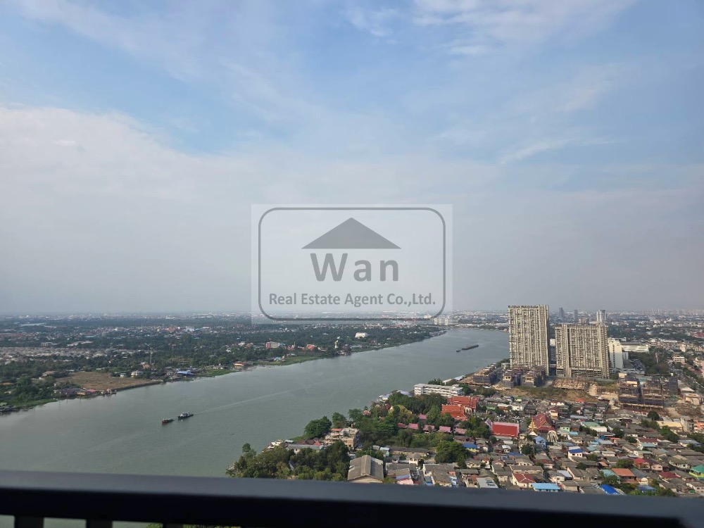 For RentCondoRattanathibet, Sanambinna : Rentalitan Aqua, 36th floor, 30 sq.m., complete view of the river, ready to stay in the new room, never rented